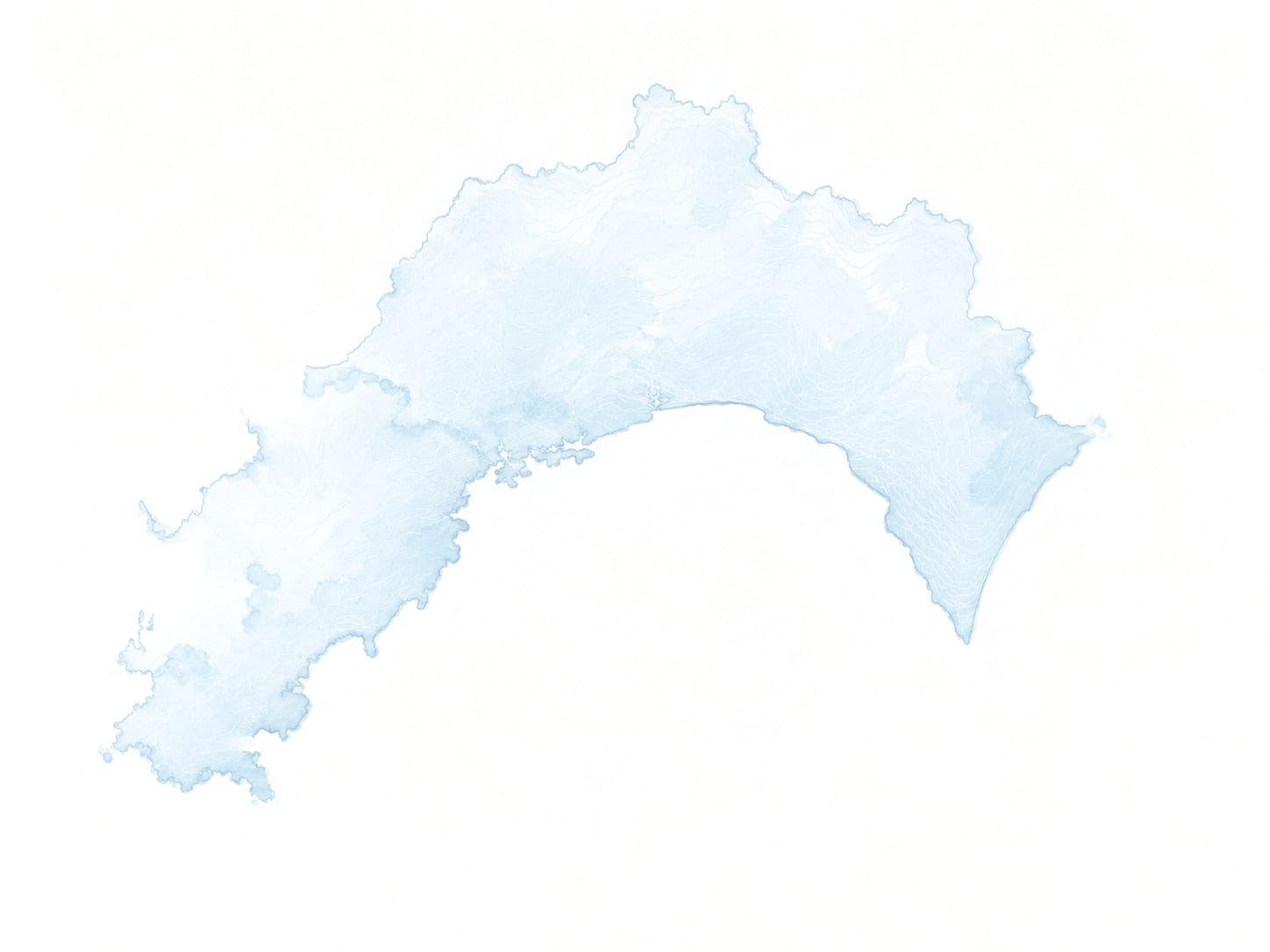 高知県の水彩画マップ